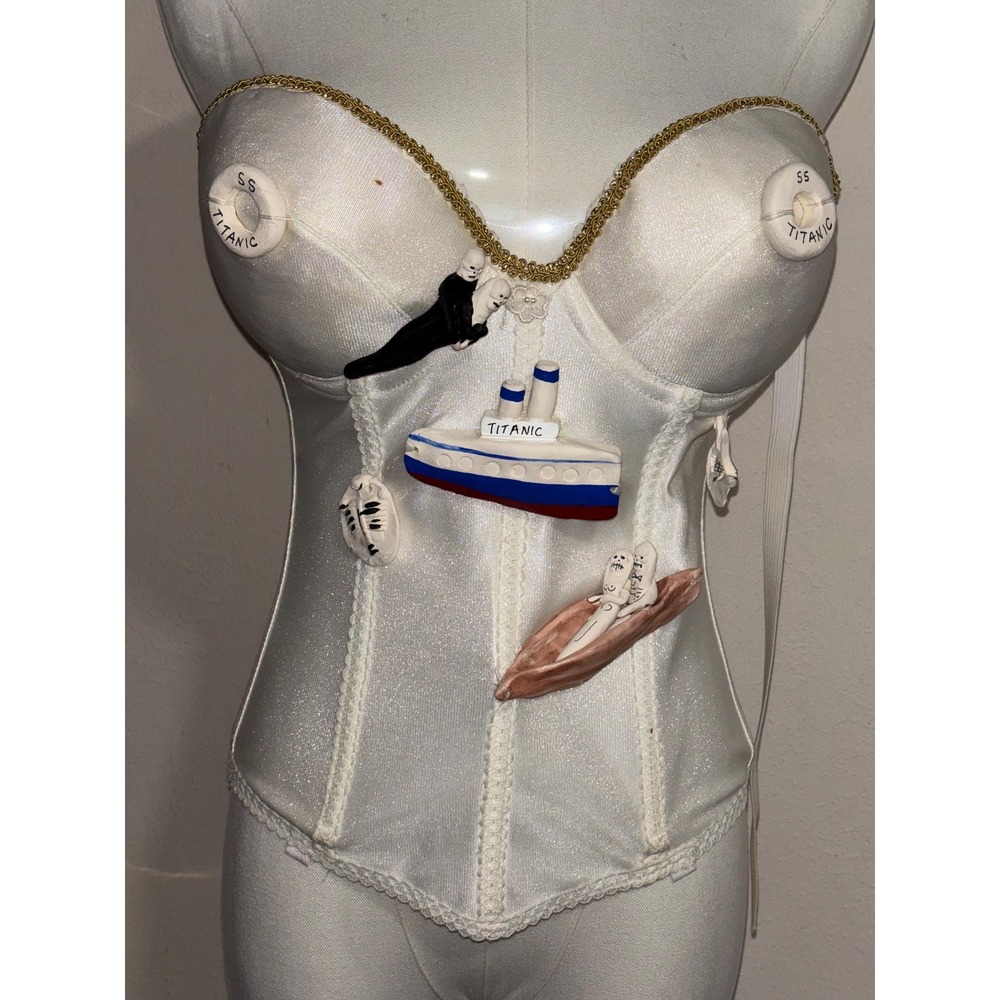 Titanic Artwork Unique Bustier One of a Kind Ceramic Sculpture Wearable Art